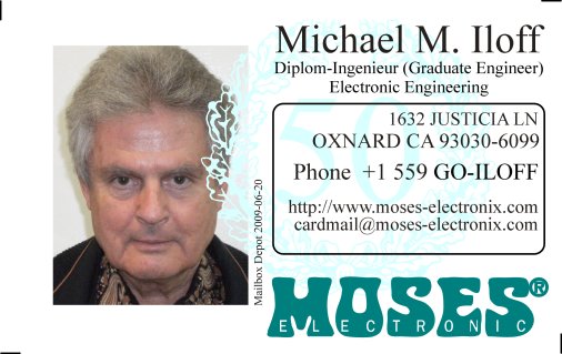 MOSES' business card as imprint (37 Kbytes JPEG)