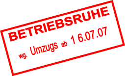 
Stempel Betriebsruhe
